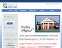 Tablet Screenshot of mandfbankhs.com